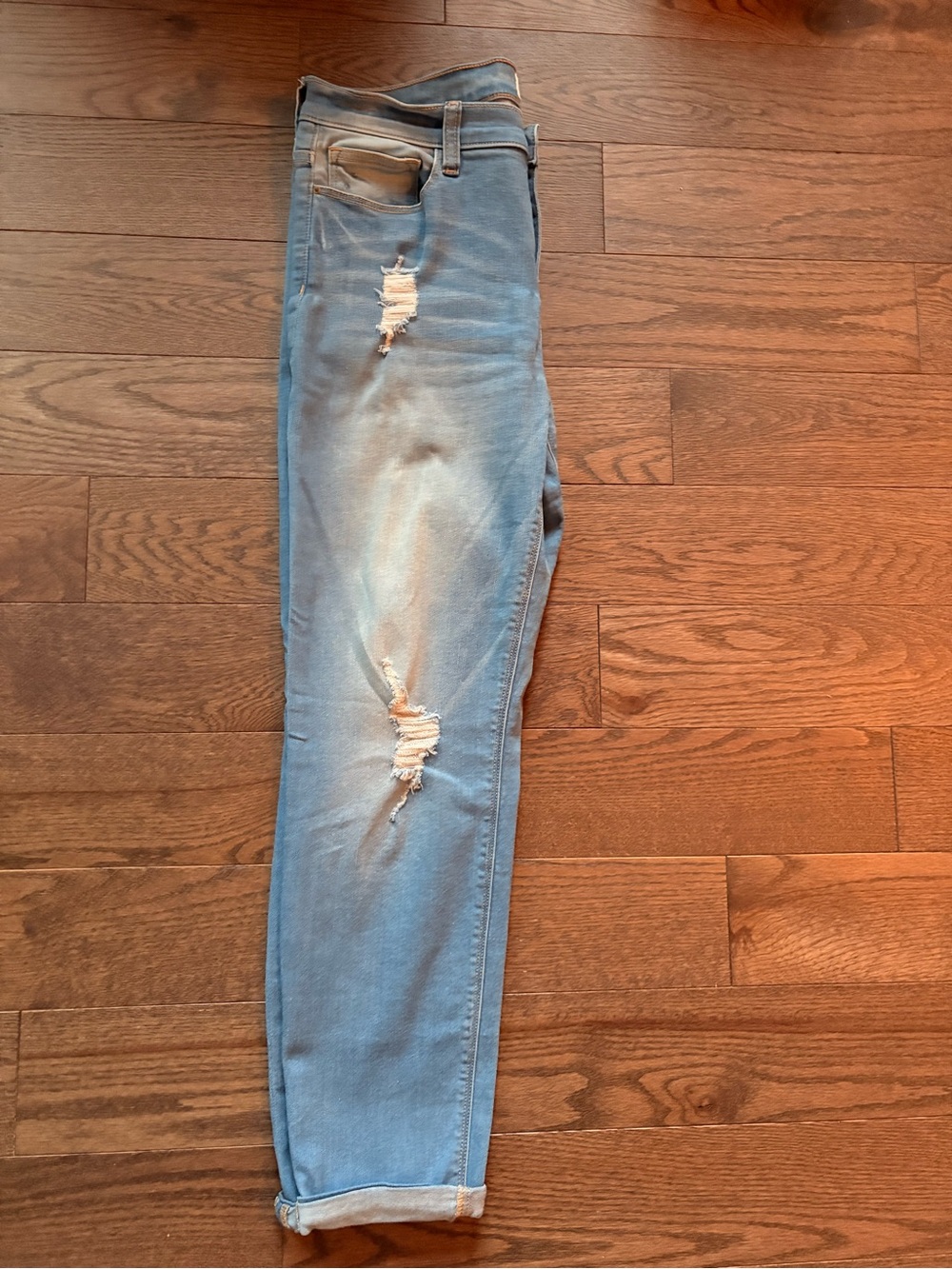 Sneak Peek Light Wash Ripped Skinny Jeans